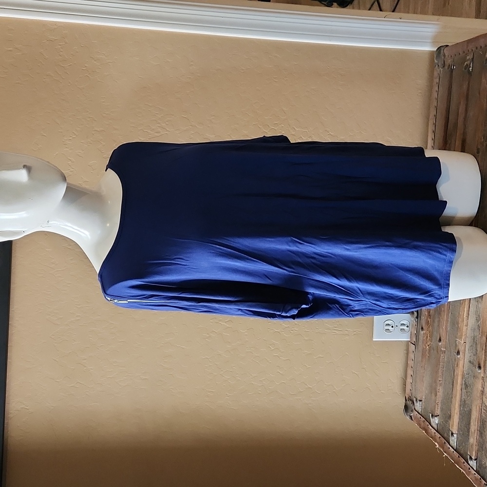 Deep Purple Cold Shoulder Zipper Sleeve Blouse (213) - Picture 1 of 5